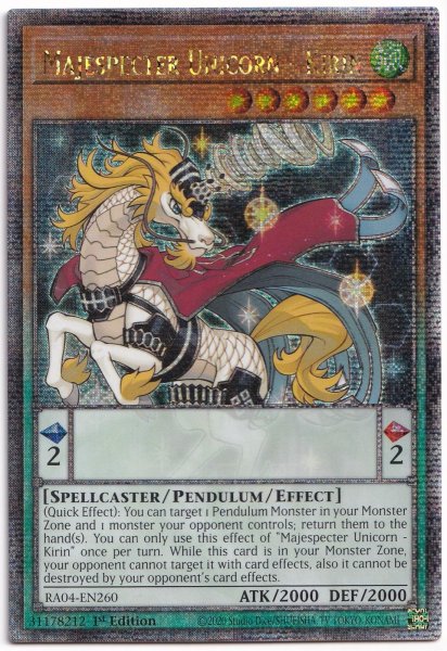 画像1: マジェスペクター・ユニコーン 25thシークレットレア 【RA04-EN260】 (1)