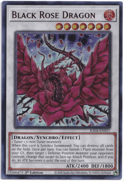 画像1: ブラック・ローズ・ドラゴン スーパーレア 【RA04-EN057】 (1)